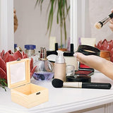 BESPORTBLE 2pcs Box Wooden Storage Box Earring Holder Jewelry Organizer Tray Makeup Wooden Treasure Containers Decorative Storage Bins with Lids BESPORTBLE