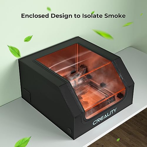 Creality Laser Engraver Enclosure, Laser Enclosure with Exhaust Fan and Pipe, Large Eye-Protection Viewing, Fits Most Engraving Machine, Insulates - WoodArtSupply