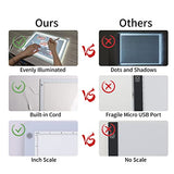 YINGWOND B4 Artist Tracing Light Box Board with Internal Cord, 14.2 * 10.6 in, 3 Levels of Brightness, Ultra-Thin 8000LUX Light Pad for Diamond YINGWOND