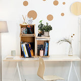 Lawei Set of 3 Bamboo Nesting Crates with Handles, Rustic Decorative Storage Container Box, Crate Box for Display, Farmhouse Bamboo Basket Bins for Lawei