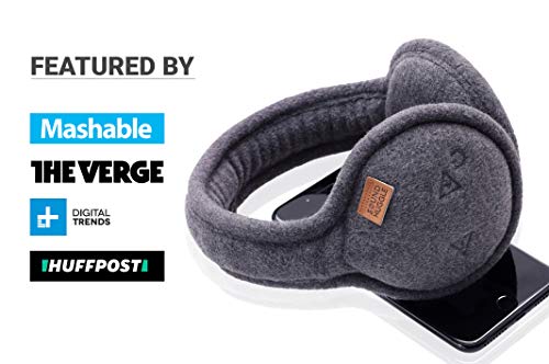Sound Huggle Bluetooth Earmuff Headphones, Wireless Earmuffs for Winter with Hi-Fi Sound, Warm Bluetooth Ear Muffs for Men and Women, Foldable Sound Huggle