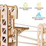 ROKR Marble Run 3D Wooden Puzzles Model Building Kits for Adults - Educational Project Brain Teaser, DIY Crafts for Adults & Kids (Ladder) ROKR