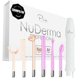 NuDerma Professional Skin Therapy Wand - Portable Skin Therapy Machine with 6 Neon & Argon Wands – Boost Your Skin – Clear Firm & Tighten Pure Daily Care