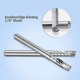 HQMaster CNC Router Bits, 10 Pack Router Bit Single End Mill Set Milling Cutter Tungsten Steel Engraving Carving Tool Kit HQMaster