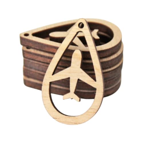 ALL SIZES BULK (12pc to 100pc) Unfinished Wood Laser Airplane Plane Cutout Teardrop Shape with Cutouts Dangle Earring Jewelry Blanks Shape Crafts Texan Wood Crafts