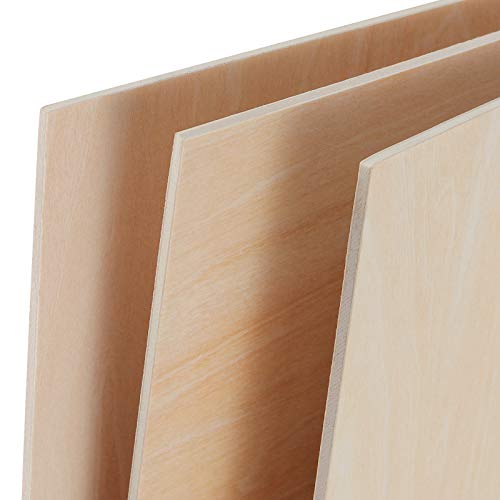 ZEONHAK 20 Pack 10 x 10 x 0.12 Inches Square Unfinished Wood Pieces, Thin Plywood Wood Sheets with Sharp Corners, Unfinished Blank Wood Slices for ZEONHAK