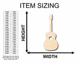 Unfinished Wood Acoustic Guitar Silhouette - Craft- up to 24" DIY 12" / 1/4" 24 Hour Crafts