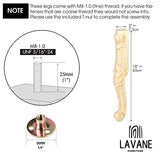 La Vane 18 inch / 45cm Wooden Furniture Legs, Set of 4 European Style Solid Wood Carving Unfinished Furniture Replacement Feet Decoration for Sofa La Vane