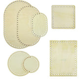 Yayatty 7 PCS Wooden Basket Bottom, 3 Shape Blank Crochet Knitting Basket Wood Base Shaper for DIY Basket Craft Weaving Making Supplies Yayatty