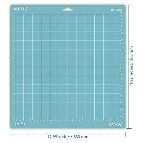 AIRCUT Light Grip Cutting mat for Cricut Maker/Explore Air 2/Air/One(12x12 Inch, 3 Mats) Light Adhesive Sticky Blue Quilting Cricket Cutting Mats AIRCUT
