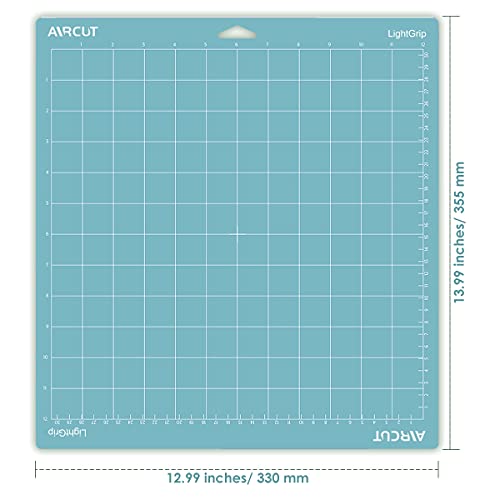 AIRCUT Light Grip Cutting mat for Cricut Maker/Explore Air 2/Air/One(12x12  Inch, 3 Mats) Light Adhesive Sticky Blue Quilting Cricket Cutting Mats