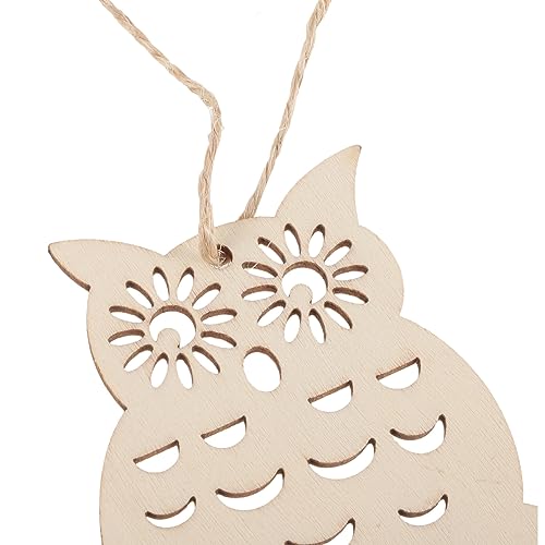 SEWACC 1 Set owl Wood Chips Halloween Decor Halloween Supplies Owl Wood Slices Unfinished Wood Chips DIY Wood Boards Halloween Adorn Wood Decor DIY SEWACC