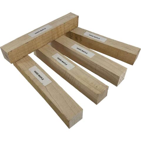 Exotic Wood Zone |Hard Maple Pack of 2 Pen Blanks, Wood Turning Blanks| 3/4" x 3/4" x 5"