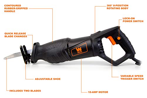 WEN 3630 10-Amp 8-Position Variable Speed Reciprocating Saw - WoodArtSupply