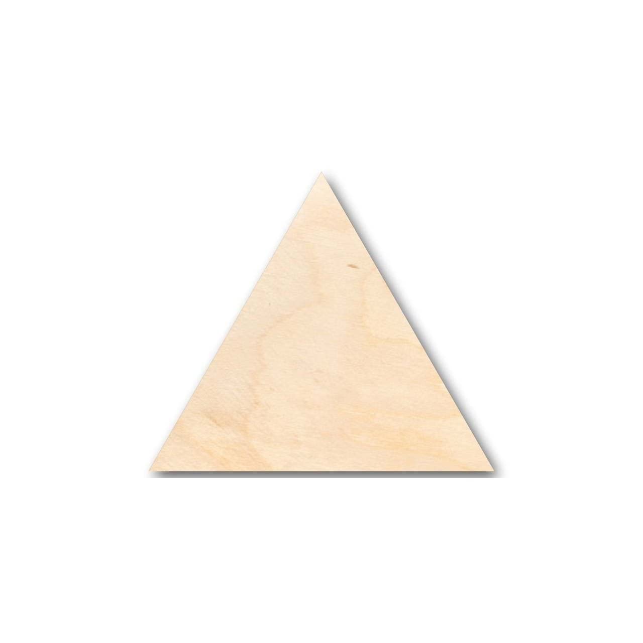 Unfinished Wood Triangle Shape - Craft - up to 24" DIY 10" / 1/2" - WoodArtSupply