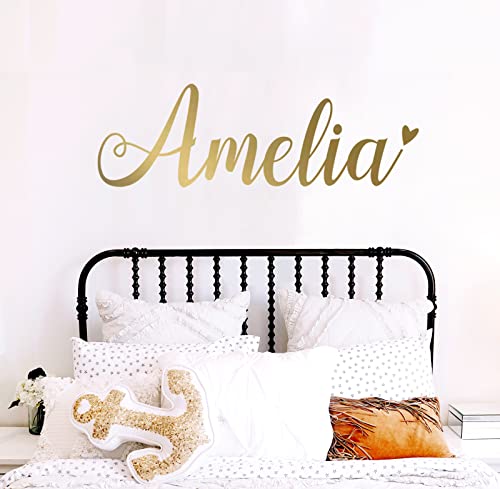 Girls Name wall Decal/Custom name sticker/Personalized Wall Decal/Nursery Baby Name Decal/kids name sticker - WoodArtSupply