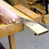 KAKURI Japanese Saw Set of 4 Saws, Fine Cut Woodworking Japanese Saw Kit (Dozuki Fine tooth 7", Flush Cut 7", Hard Wood 8-1/4", Keyhole 6") Oil KAKURI