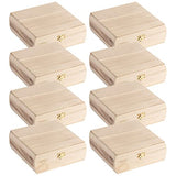 7.25" Unfinished Curved Sides Wooden Box by Make Market - Ready-to-Decorate Wood Box for Trinkets, Coins, Jewlery, Valuables - Bulk 8 Pack Make Market