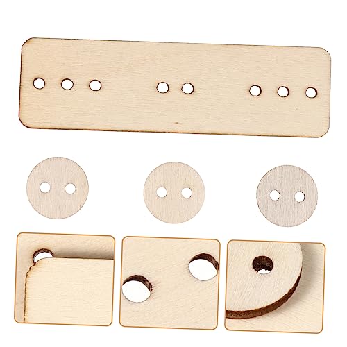 CORHAD 5 Sets Doodle Puzzle Wood Chips Kids Educational Toys Interactive Toys DIY Wooden Chips Graffiti Wooden Chips Wood Decor Toy for Kids Fine CORHAD