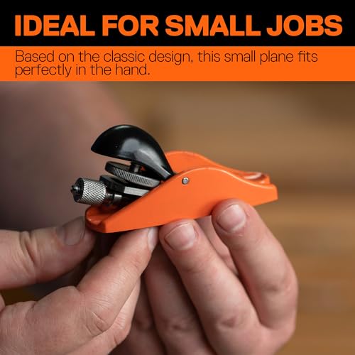 JORGENSEN 3-1/2" Mini Wood Planer, Mini Hand Planer for Woodworking, Block Plane, Small Hand Plane for Trimming, Wood Planing, Craft - Small Wood Jorgensen