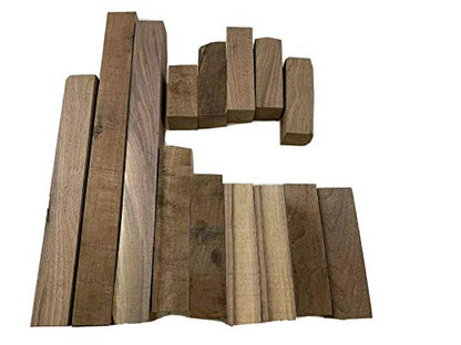 15 Pound Box of Assorted American Black Walnut Wood Cut-Offs, 2 Inch Thick Pieces, Suitable Wood Pieces for Turning Wood Blanks, Wood Crafts and