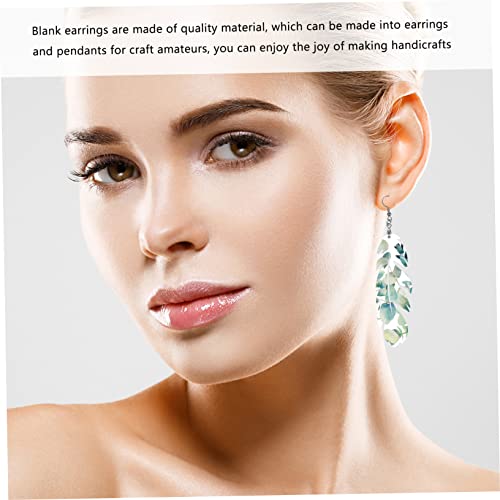 Anneome 5 Pairs Sublimation Earrings Bracelet Blanks for Jewelry Making Earring Blanks for Sublimation Printing Earring Hooks Teardrop Earrings DIY Anneome