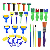 NUOBESTY 27pcs Wooden Art Supplies Seal Child NUOBESTY