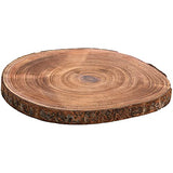 Nicunom 2 Pack Natural Wood Slice, Large 9"-10"/11"-12" Unfinished Rustic Wood Slices Cheese Server Round Wood Board for DIY Crafts Christmas Wedding Nicunom