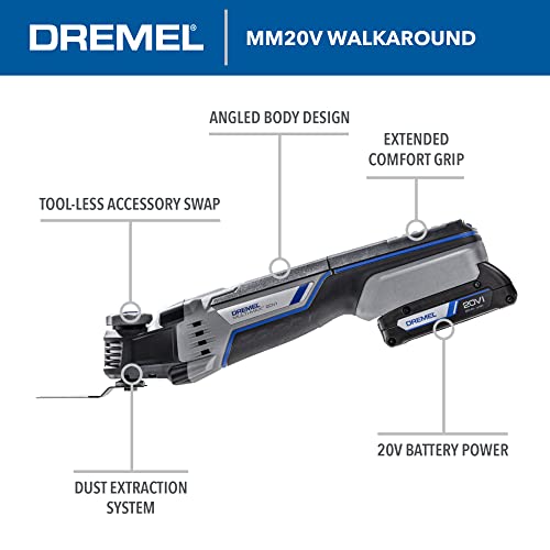 Dremel Multi-Max MM20V-01 Cordless Oscillating Tool Kit with (1) Battery - WoodArtSupply