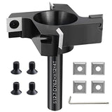 Chaoos CNC Spoilboard Surfacing Router Bit, 1/2" Shank 3" Cutting Diameter 4 Wing, Slab Flattening Router Bit Planing Bit Wood Planer Bit Woodworking Chaoos