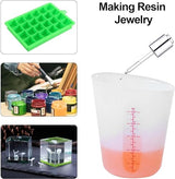 Silicone Measuring Cups, 500ml & 250ml Large Flexible Mixing Cups, 3 Cups Pour Baking Cups for Epoxy Resin, DIY, Jewelry Making, Cooking XIMUHO