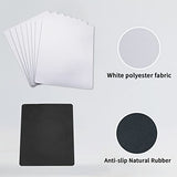 30 pcs Mouse Pad Sublimation Blanks for Heat Press Printing, Rubber Crafts Sublimation Blank Mousepad White 24x20x0.2cm OKBA