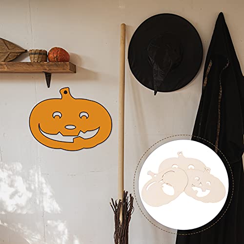 Operitacx 6 Pcs Pumpkin Chips Unfinished Pumpkin Cutouts Unpainted Pumpkin Wood Clip Unfinished Wood Pumpkin Cutout Wood Carving Craft Toys for Kids Operitacx