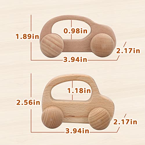 TOY Life Wooden Toys Cars, Montessori Toys for Babies 0-6-12 Months, Baby Rattle Toy Cars for Toddlers 1-3, Wooden Baby Toys for 1 + Year Old, Baby TOY Life