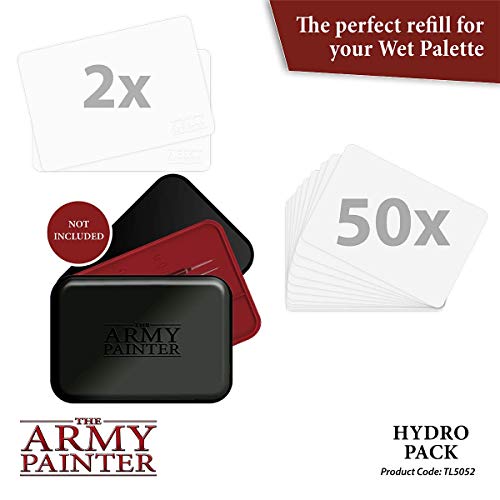 The Army Painter Hydro Pack Palette Paper for Acrylic Paint. 50 Wet Pallet Paper and 2 Wet Palette Sponges to Stay Wet Palette for Acrylic Painting The Army Painter