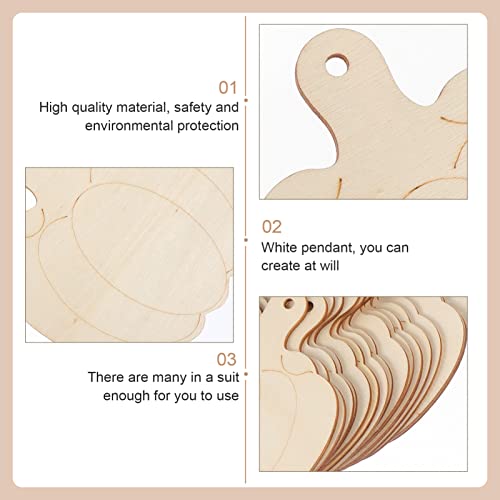 Sewroro 30pcs Wooden DIY Pumpkin Unfinished Wood Craft Cutout Blank Pumpkin for Halloween Fall Thanksgiving Party DIY Craft Decoration Supplies Sewroro