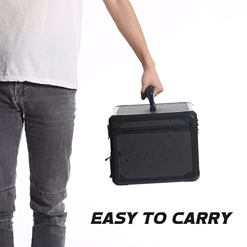 E ELIAUK Tool Box Hard Case Tool Organizer Storage Cabinet Carry Case,Toolbox with Drawers, Black E ELIAUK