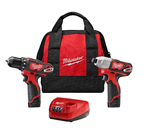 M12 12-Volt Lithium-Ion Cordless Drill Driver/Impact Driver Combo Kit (2-Tool) with Free M12 1.5Ah Battery (2-Pack) Milwaukee