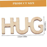 Artibetter 100pcs Wooden Table Scatter Hugs in a Jar Wooden Words Decor Unfinished Wood Letters Wooden Cutout Letter Wood Vase Filler Wooden Hug ARTIBETTER