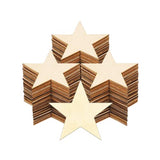 Hion Wooden Stars, 100 Pcs 2 inch Unfinished Wood Pieces - Christmas Blank Cutouts Ornaments - Ideal for Craft Projects, Christmas Party and Wedding Hion