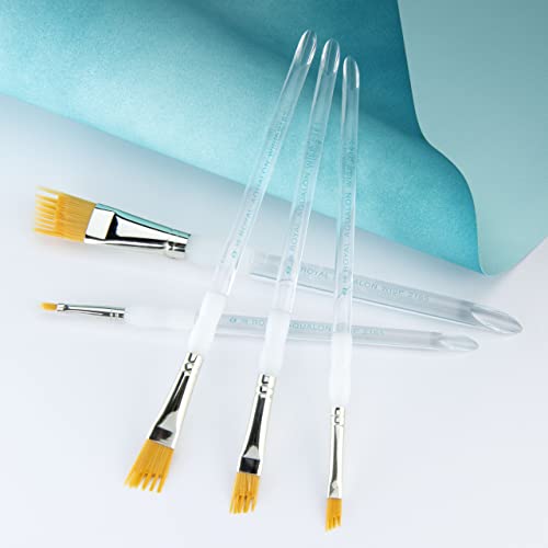 Aqualon Royal & Langnickel Wisp Angular Artist Brush Set, 5-Piece - WoodArtSupply