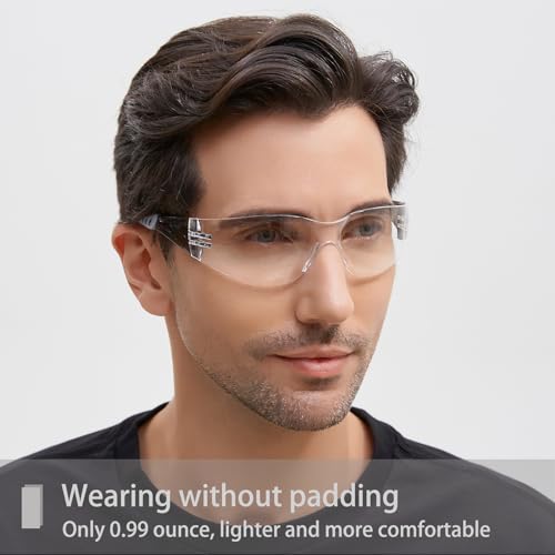 MORELKE Clear Safety glasses for men and women,eye protection for shooting,woodworking,lab,construction, Outdoor sports(gray). - WoodArtSupply