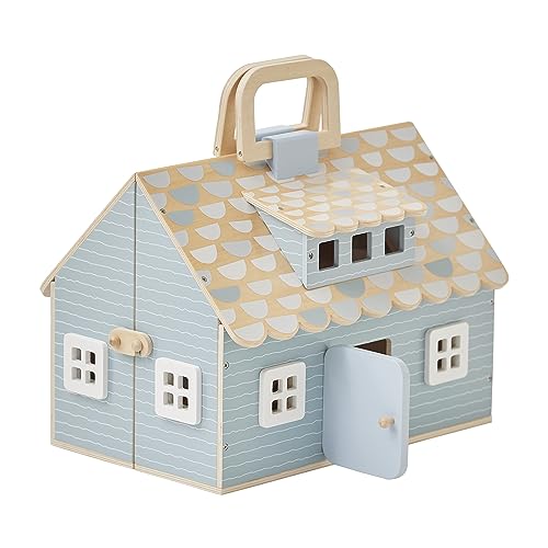 Olivia's Little World Wooden Quaint Little Cottage Dollhouse + Accessories for 3.5" Dolls, Multi