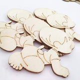Artibetter 10pcs Unfinished Wooden Cutouts Shapes for DIY Arts and Crafts Projects ARTIBETTER