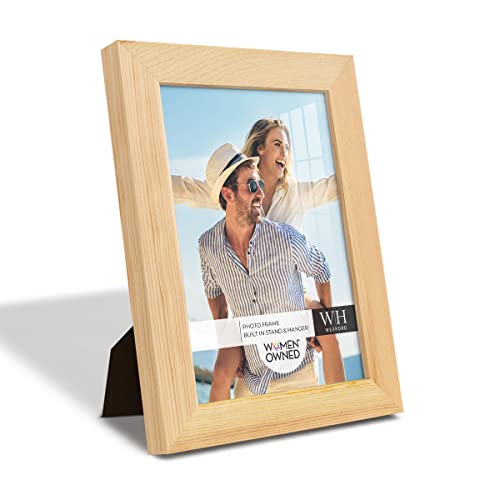 Renditions Gallery 5x7 inch Picture Frame Nature Wood Grain Frame, High-end Modern Style, Made of Solid Wood and High Definition Glass for Wall and Renditions Gallery