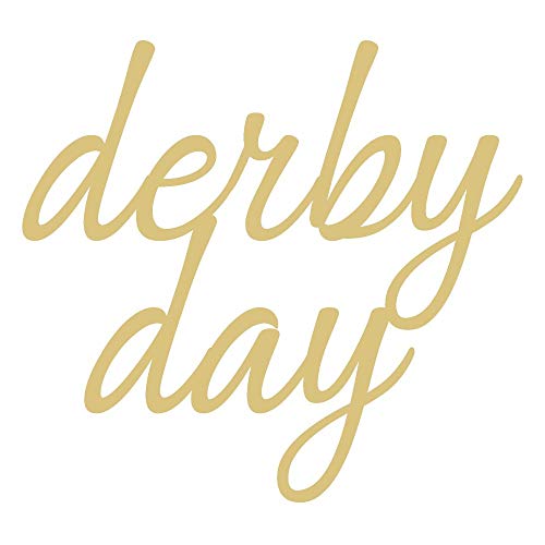 Word Derby Day Cutout Unfinished Wood Door Hanger Derby Decor Kentucky MDF Shaped Canvas Style 1