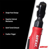 AIRCAT Pneumatic Tools 800: Composite Ratchet 320 RPM, 35 ft-lbs Maximum Torque - 1/4-Inch AIRCAT