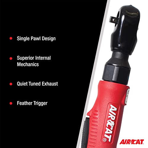 AIRCAT Pneumatic Tools 800: Composite Ratchet 320 RPM, 35 ft-lbs Maximum Torque - 1/4-Inch - WoodArtSupply