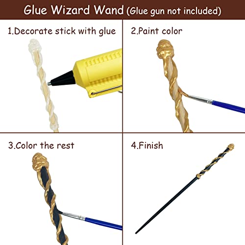 Magic Wand Making Kit for Kids Adults DIY Craft Set Wizard Birthday Party Supplies Make Your Own Wands 24-Piece Maikoi