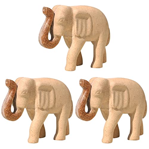 COHEALI 3 Pcs DIY Wooden Animal Sculpture Wooden Animal Painting Kit Educational Toys for Kids Unfinished Wood Elephant Vintage Ornaments Paint Kit COHEALI
